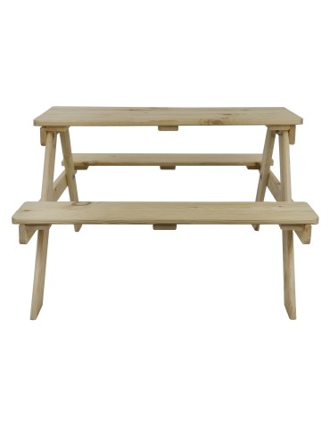Art. Ogrodowe - Stół piknikowy dla dzieci z ławką SPD/79cm - Naturalny - product 7