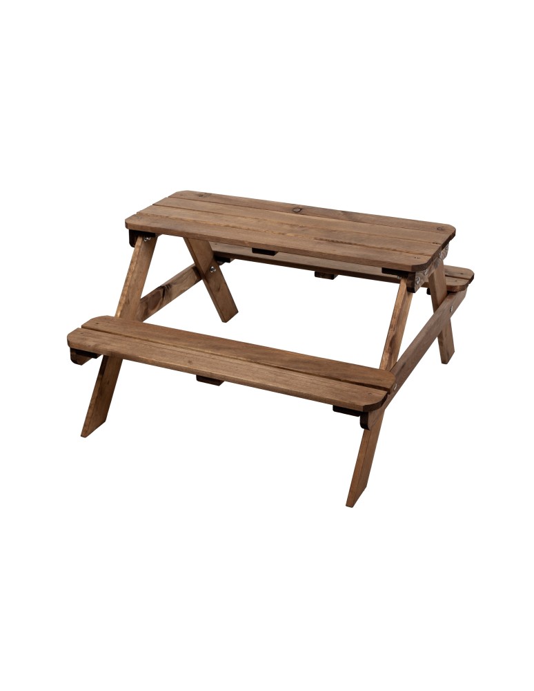 Art. Ogrodowe - Stół piknikowy dla dzieci z ławką SPD/79cm - Brązowy - product b2b.wamar.biz 2