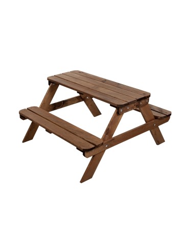 Art. Ogrodowe - Stół piknikowy dla dzieci z ławką SPD/79cm - Brązowy - product 3