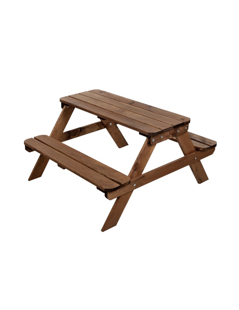 Art. Ogrodowe - Stół piknikowy dla dzieci z ławką SPD/79cm - Brązowy - product b2b.wamar.biz 3