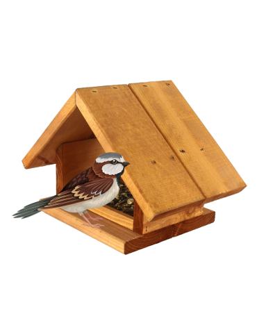 Karmnik drewniany dla ptaków K-10 - Olcha