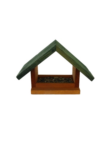 Karmniki i domki - Karmnik drewniany dla ptaków K-10 - Olcha + zielony daszek - product 3