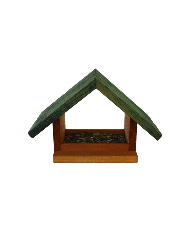 Karmniki i domki - Karmnik drewniany dla ptaków K-10 - Olcha + zielony daszek - product b2b.wamar.biz 3