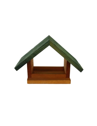 Karmniki i domki - Karmnik drewniany dla ptaków K-10 - Olcha + zielony daszek - product 6