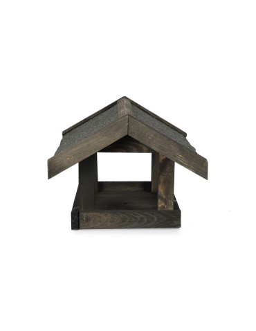 Karmnik dla ptaków KS z dachem dwuspadowym - Czarny - product 2