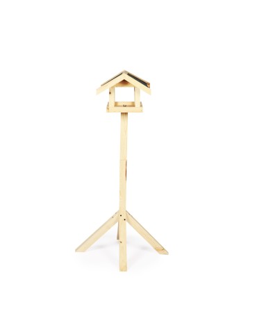 Karmniki i domki - Naturalny karmnik z dachem dwuspadowym KS / nogi kwadrat - product 3