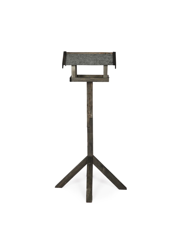 Karmniki i domki - Czarny karmnik z dachem dwuspadowym KS / nogi kwadrat - product b2b.wamar.biz 2