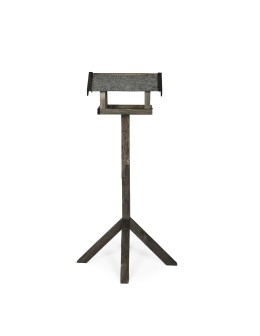 Czarny karmnik z dachem dwuspadowym KS / nogi kwadrat - product 2