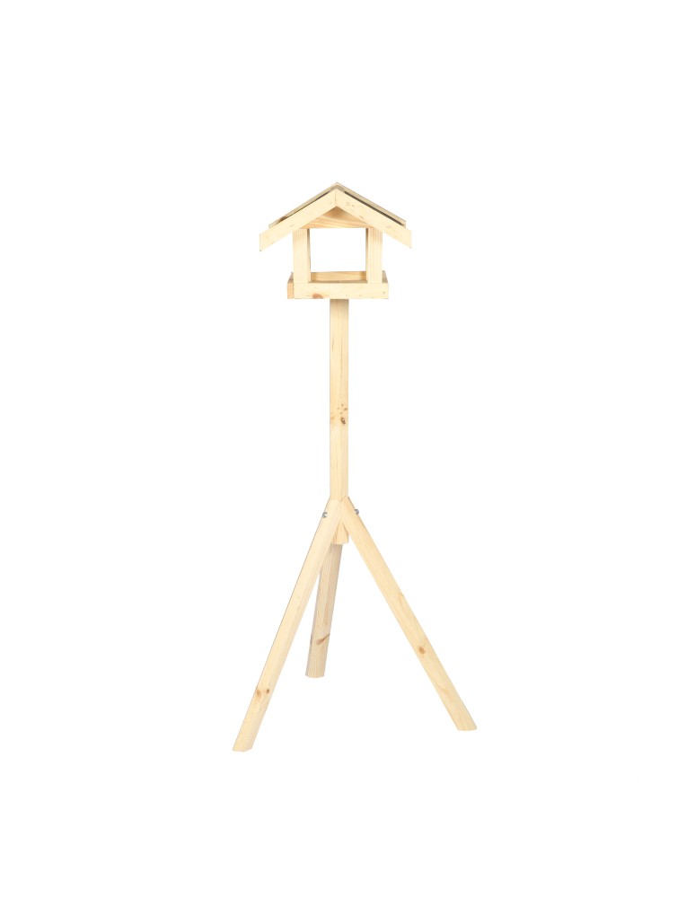 Karmniki i domki - Naturalny karmnik z dachem dwuspadowym KS / nogi sześciokąt - product b2b.wamar.biz 2