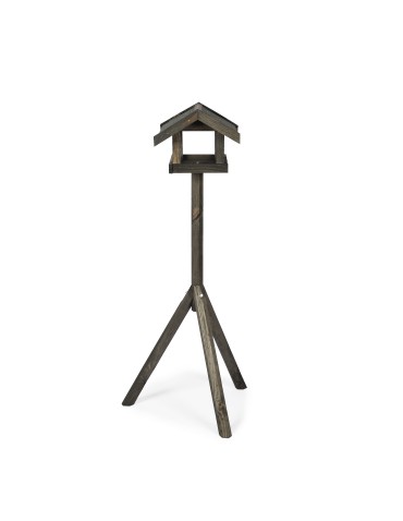 Czarny karmnik z dachem dwuspadowym KS / nogi sześciokąt - product 2