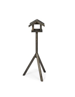 Czarny karmnik z dachem dwuspadowym KS / nogi sześciokąt - product 2