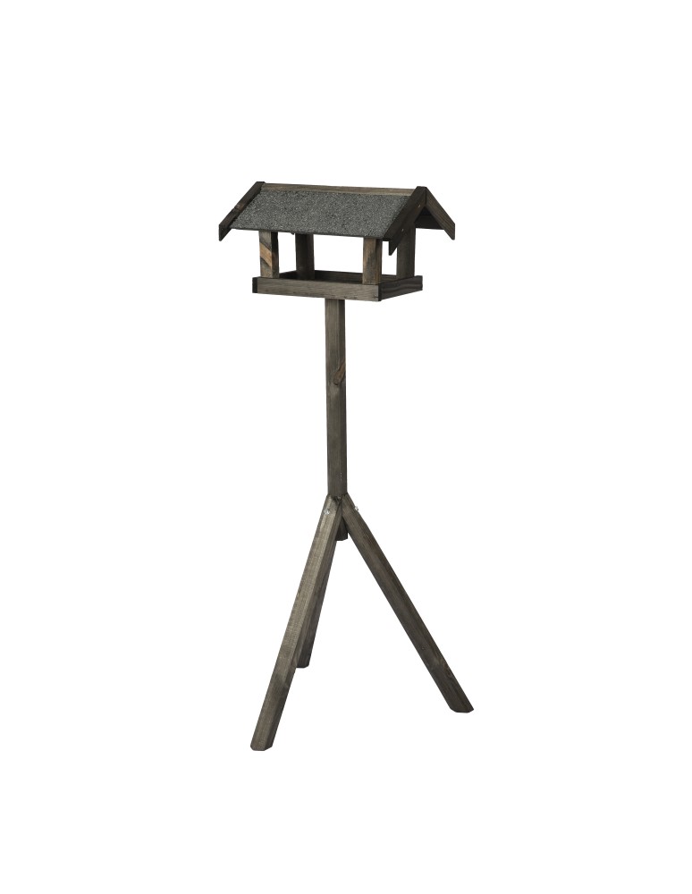 Karmniki i domki - Czarny karmnik z dachem dwuspadowym KS / nogi sześciokąt - product b2b.wamar.biz 3