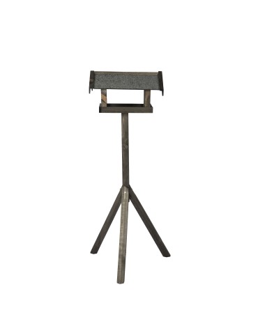 Karmniki i domki - Czarny karmnik z dachem dwuspadowym KS / nogi sześciokąt - product 4