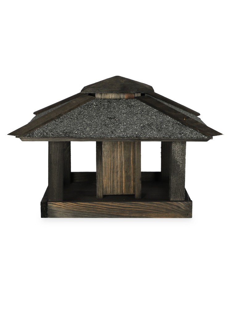 Karmniki i domki - Czterospadowy karmnik dla ptaków z dozownikiem KS - Czarny - product b2b.wamar.biz 2