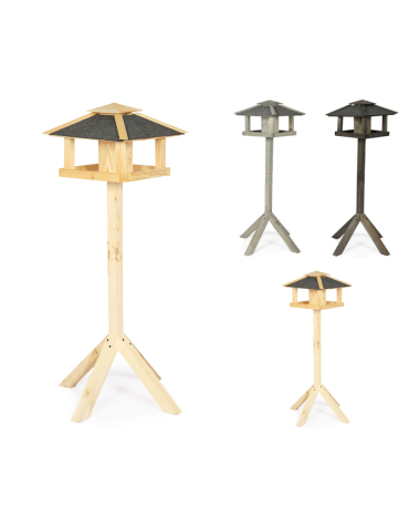 Naturalny karmnik z dachem czterospadowym KS / nogi kwadrat