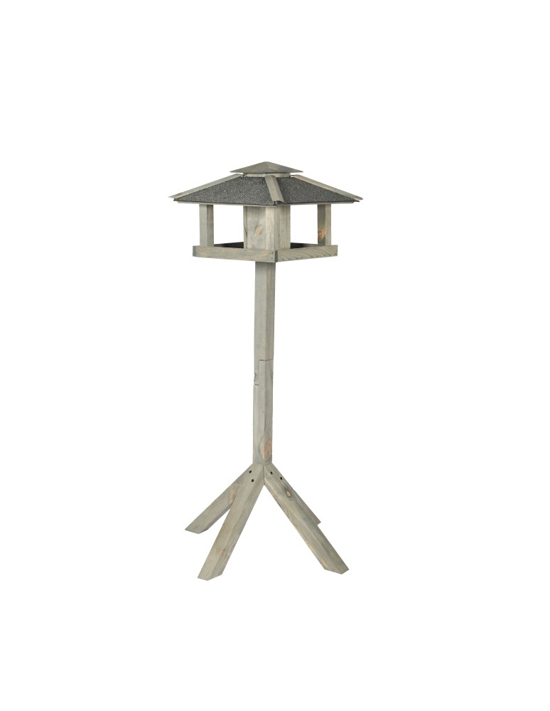 Karmniki i domki - Szary karmnik z dachem czterospadowym KS / nogi kwadrat - product b2b.wamar.biz 3