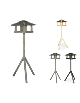 Szary karmnik z dachem czterospadowym KS / nogi sześciokąt