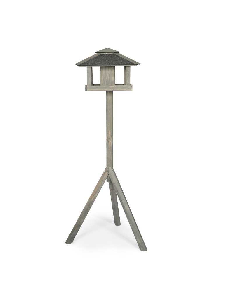 Karmniki i domki - Szary karmnik z dachem czterospadowym KS / nogi sześciokąt - product b2b.wamar.biz 3