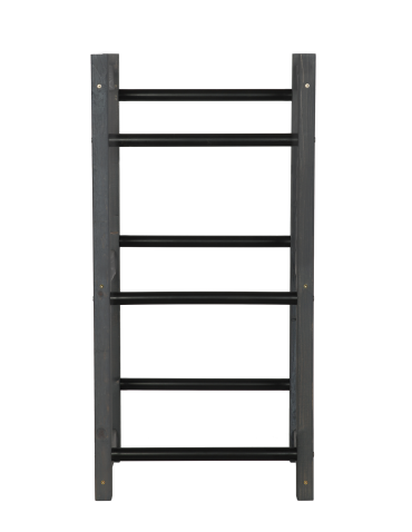 Regały - Stojak na Skrzynki (3szt) 108X53X32cm Szare Drewno/Czarny Plastik - product 8