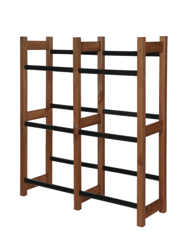 Regały - Regał na Skrzynki Transportowe (6szt) 108X102X32cm Brązowe Drewno/Plastik - product 10