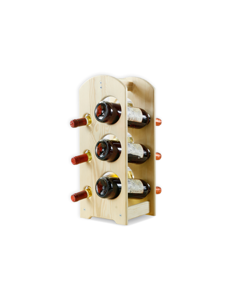Regały - Regał na wino z rączką RW-9-6 /6 butelek/ Naturalny - product b2b.wamar.biz 2