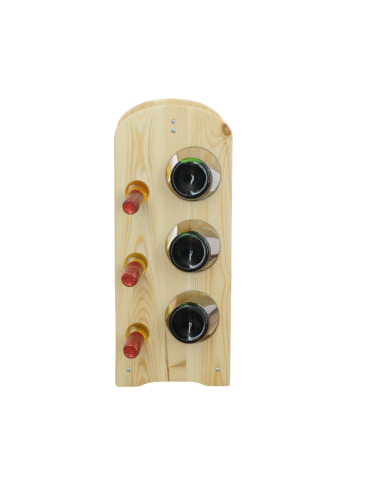 Regały - Regał na wino z rączką RW-9-6 /6 butelek/ Naturalny - product 4