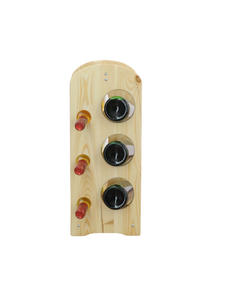 Regały - Regał na wino z rączką RW-9-6 /6 butelek/ Naturalny - product b2b.wamar.biz 4