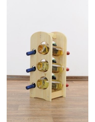 Regały - Regał na wino z rączką RW-9-6 /6 butelek/ Naturalny - product 5