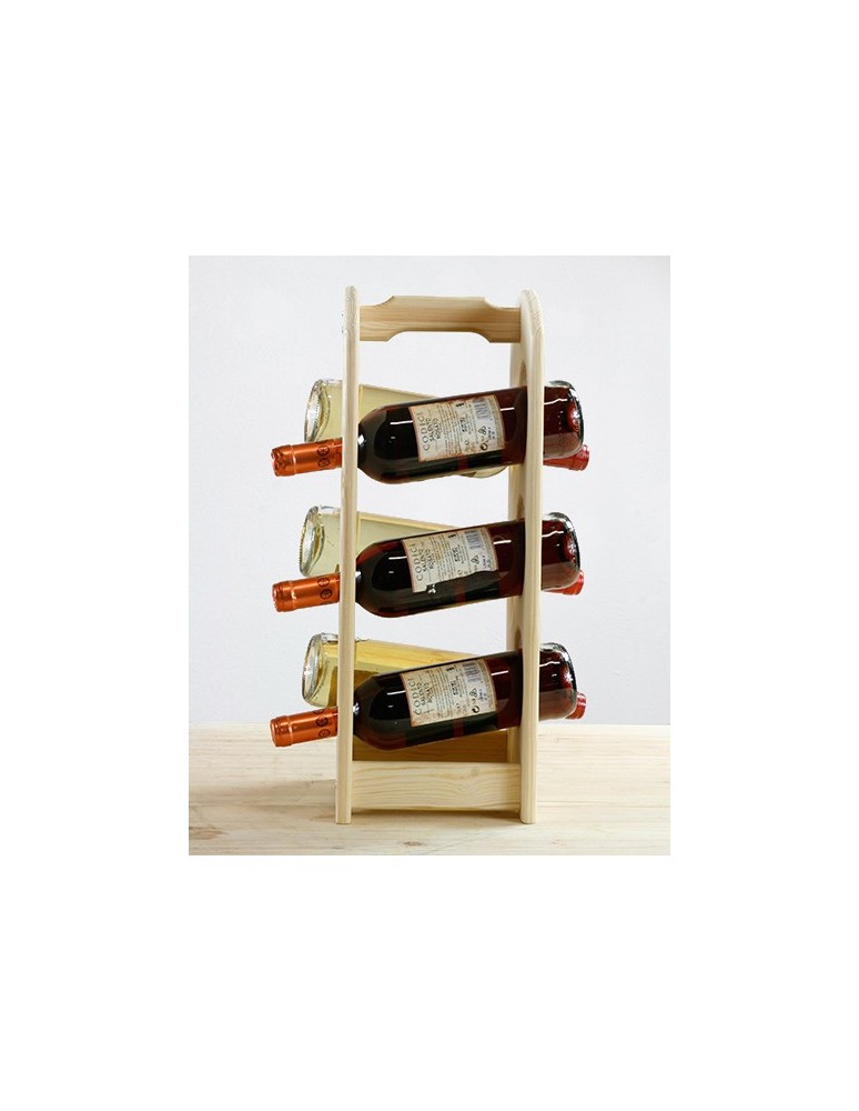 Regały - Regał na wino z rączką RW-9-6 /6 butelek/ Naturalny - product b2b.wamar.biz 6