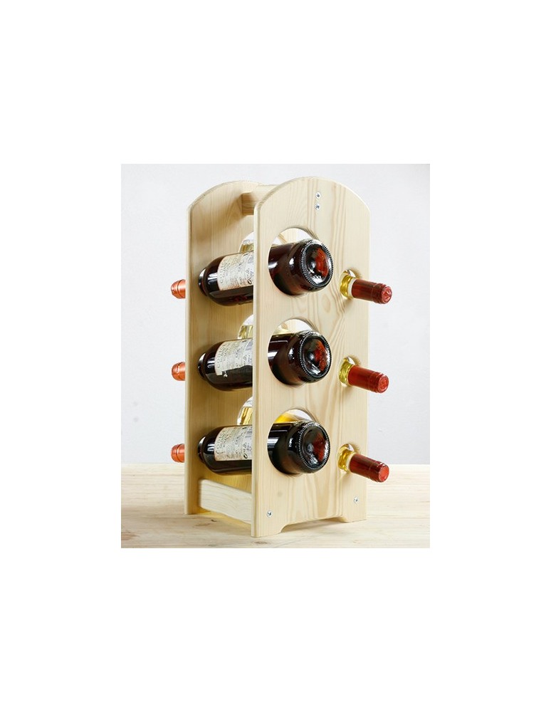 Regały - Regał na wino z rączką RW-9-6 /6 butelek/ Naturalny - product b2b.wamar.biz 8