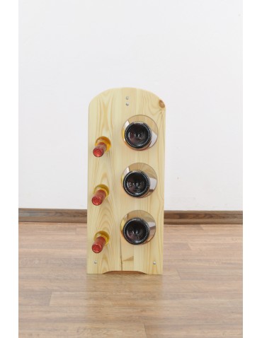 Regały - Regał na wino z rączką RW-9-6 /6 butelek/ Naturalny - product 13