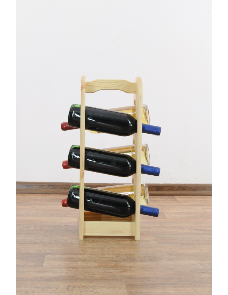 Regały - Regał na wino z rączką RW-9-6 /6 butelek/ Naturalny - product b2b.wamar.biz 14