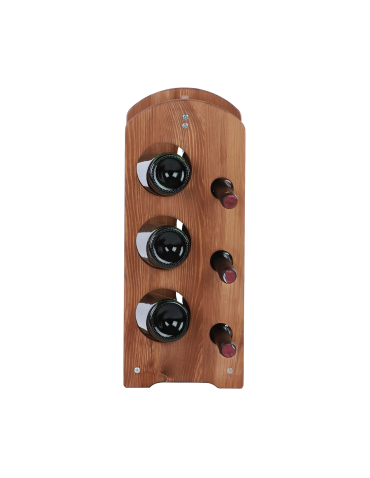 Regały - Regał na wino z rączką RW-9-6 /6 butelek/ Brązowy - produkt 7