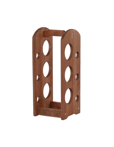 Regały - Regał na wino z rączką RW-9-6 /6 butelek/ Brązowy - produkt 9