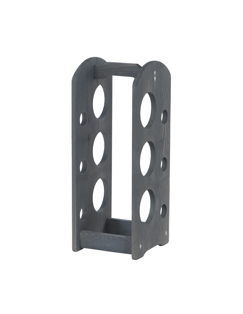 Regały - Regał na wino z rączką RW-9-6 /6 butelek/ Szary - produkt b2b.wamar.biz 3