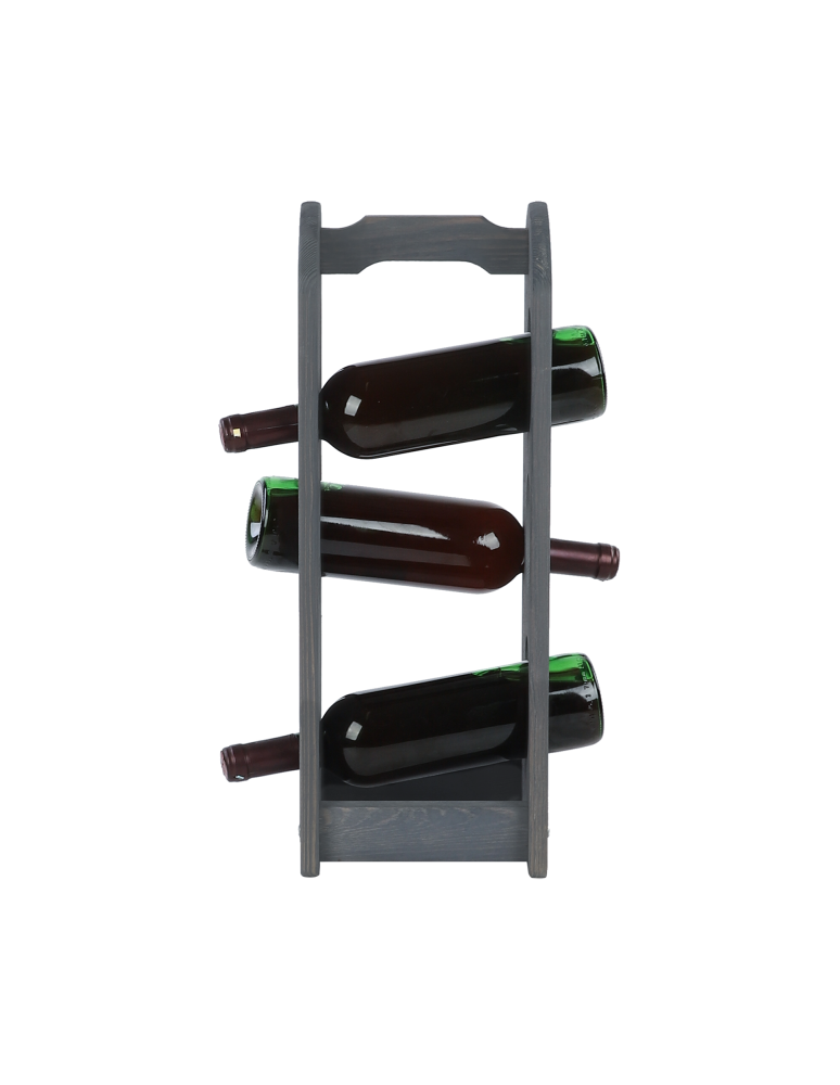 Regały - Regał na wino z rączką RW-9-6 /6 butelek/ Szary - produkt b2b.wamar.biz 4