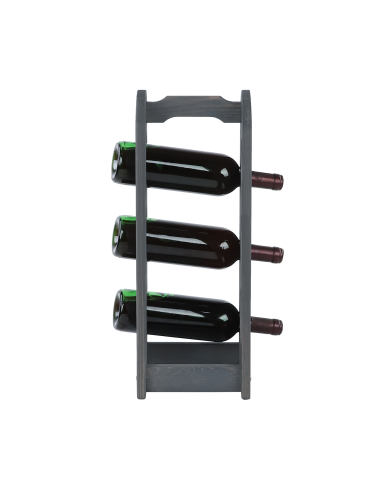 Regały - Regał na wino z rączką RW-9-6 /6 butelek/ Szary - produkt b2b.wamar.biz 5