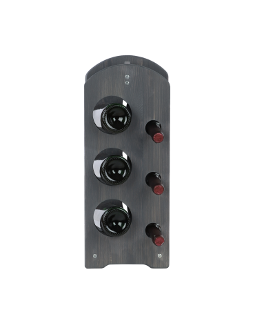 Regały - Regał na wino z rączką RW-9-6 /6 butelek/ Szary - produkt 8