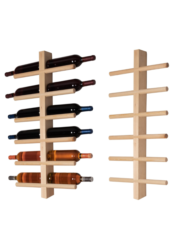 Regały - Regał wiszący na 12 win RW-23 - Naturalny - product b2b.wamar.biz 1