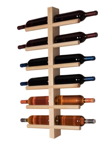 Regały - Regał wiszący na 12 win RW-23 - Naturalny - product 3