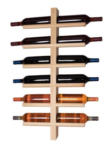 Regały - Regał wiszący na 12 win RW-23 - Naturalny - product 4