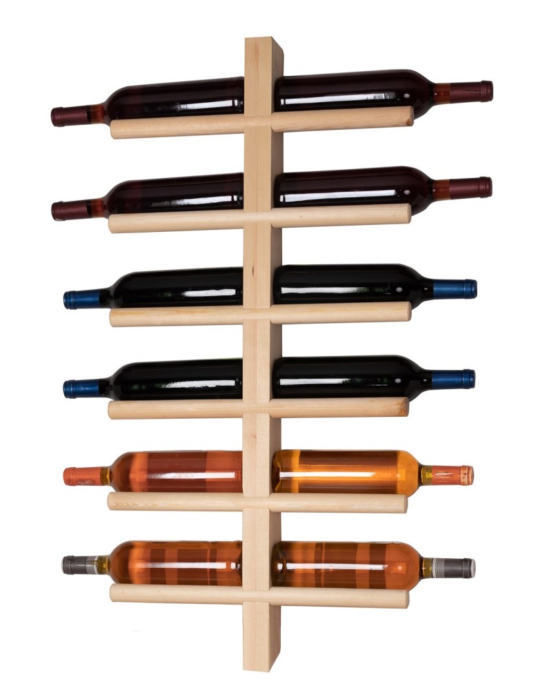 Regały - Regał wiszący na 12 win RW-23 - Naturalny - product b2b.wamar.biz 4