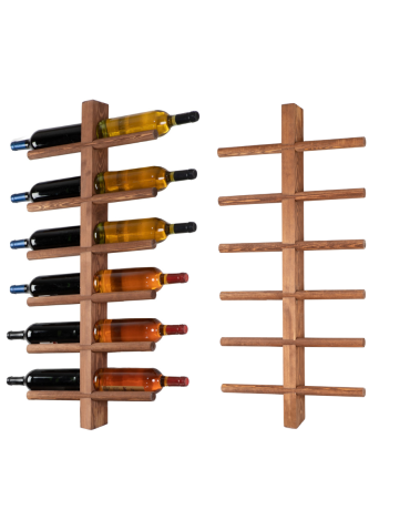 Regał wiszący na 12 win RW-23 - Brązowy