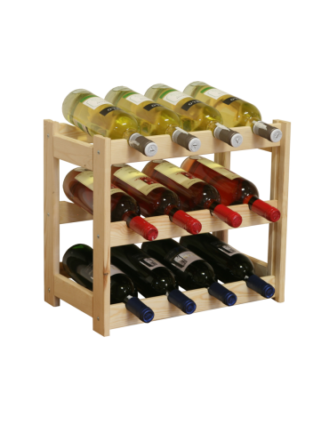 Drewniany regał na wino RW-1 /12 butelek/ Naturalny