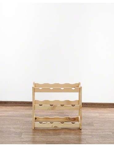 Regały - Drewniany regał na wino RW-1 /12 butelek/ Naturalny - product 3