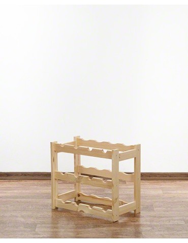 Regały - Drewniany regał na wino RW-1 /12 butelek/ Naturalny - product 5