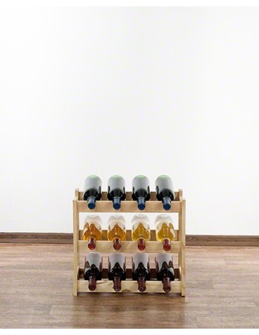 Regały - Drewniany regał na wino RW-1 /12 butelek/ Naturalny - product 6