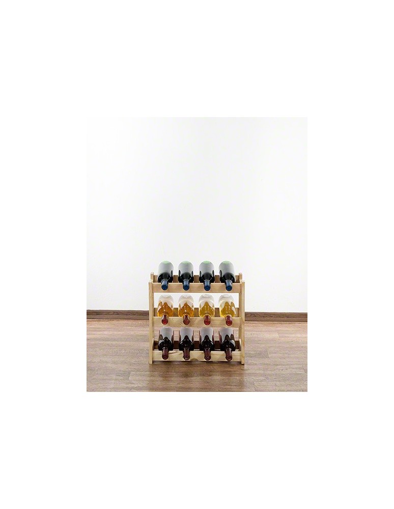 Regały - Drewniany regał na wino RW-1 /12 butelek/ Naturalny - product b2b.wamar.biz 6