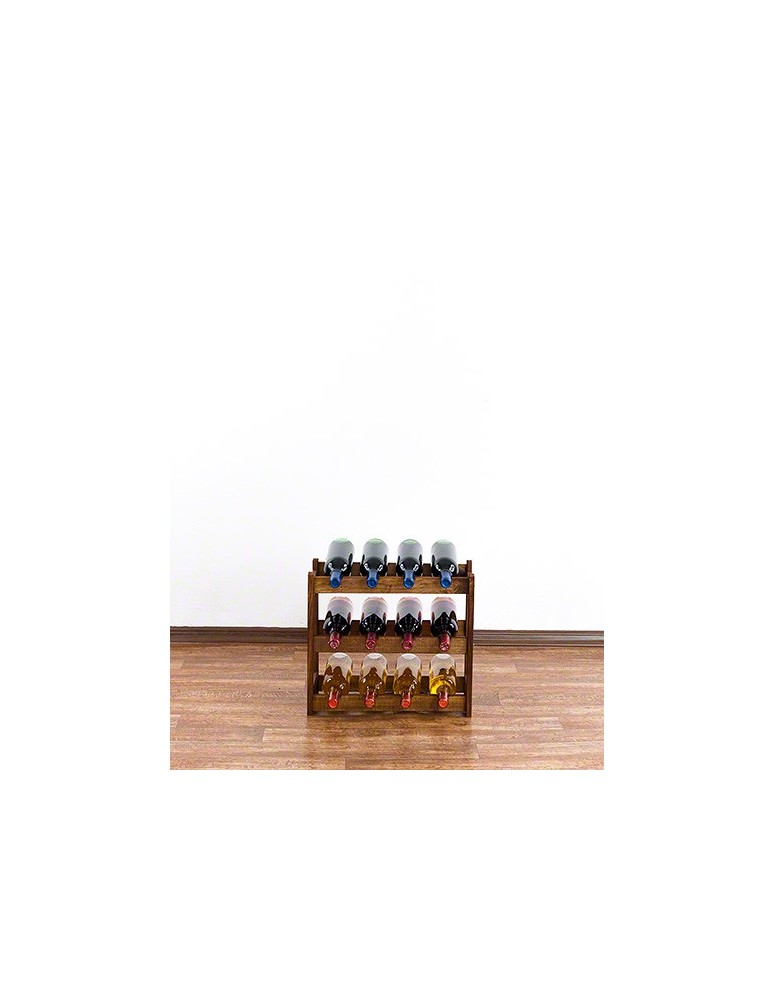 Regały - Drewniany regał na wino RW-1 /12 butelek/ Brązowy - product b2b.wamar.biz 5