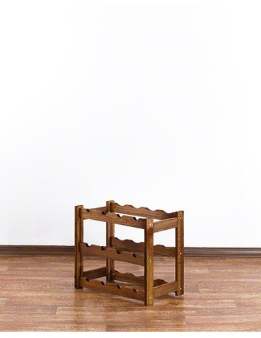 Regały - Drewniany regał na wino RW-1 /12 butelek/ Brązowy - product 7